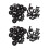 40 Pcs 8mm Hole Push in Expanding Screw Panel Clips Plastic Rivet Black 1