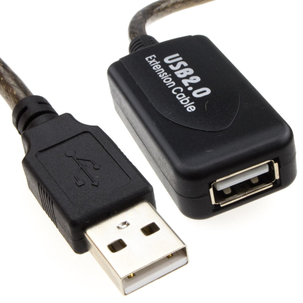 Kenable Usb 2.0 Hi-Speed Active Repeater Extension Cable A Plug To A Socket Lead 10M
