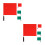 8Pcs Lightweight Commanding Flags Multi-Purpose Outdoor Signal Flags 6
