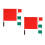8Pcs Lightweight Commanding Flags Multi-Purpose Outdoor Signal Flags 8