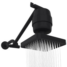 Pommes de Douche à Effet Pluie Haute Pression avec Capsule Filtrante et Extension de Bras de Douche Réglable - Filtre de Douche
