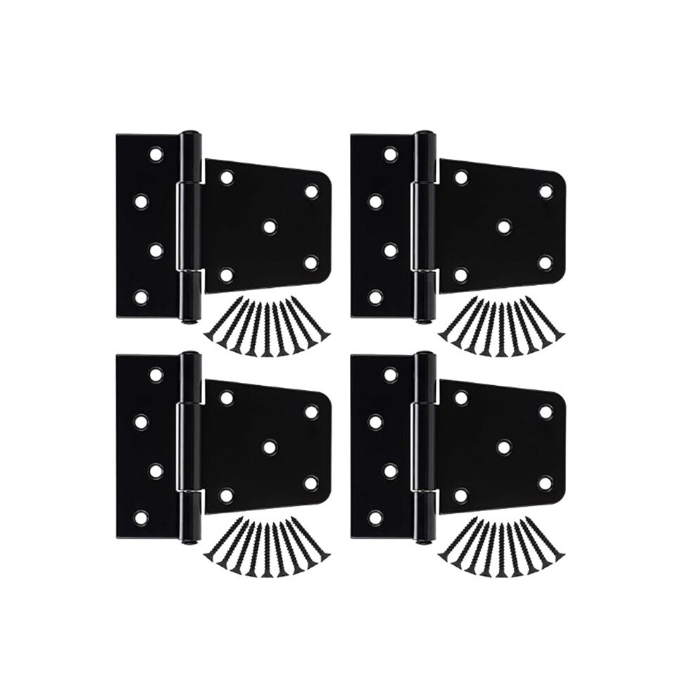 Heavy Duty Gate Hinges 4 Pack, Iron 3.5 Inch Door Hinges For Wood Shed Barn Door Fence Gate Swing Door 6034088848562