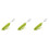 3Pcs Adaptive Forks for Adults Olive Green Anti-Shake Silicone Handle 7