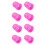 8Pcs Durable Silicone Guitar Finger Caps Pink Protectors for Beginners 5