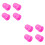 8Pcs Durable Silicone Guitar Finger Caps Pink Protectors for Beginners 6