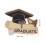 12Pcs Unique Design Graduation Hat Brooches Metal Multi Color 11