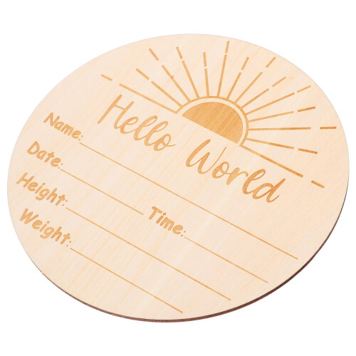 3St Rond Baby Aankondigingsbord Multi Decor 1
