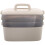 Portable Medical Storage Box Plastic with Handle 3 Tier Organizer 8