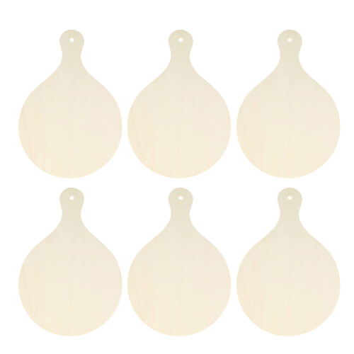 18 Pcs Small Wood Cutting Board With Handle Diy Drawing Tray 1