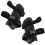 1Pair Adjustable Black Toddler Ice Skates Plastic Double Runner Shoes 7