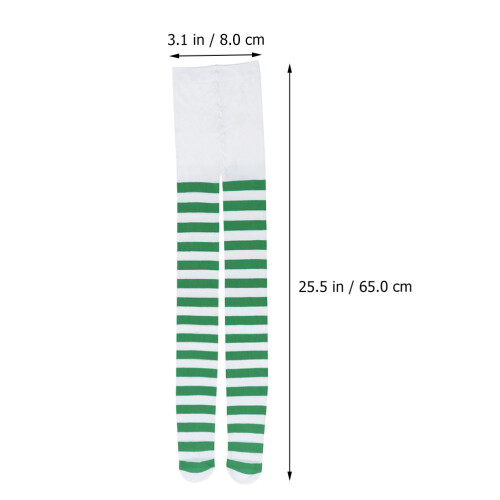 2Pièces Collants Femme Vert Polyester Motif Trèfle Pour 1