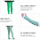 2Pièces Collants Femme Vert Polyester Motif Trèfle Pour 6