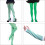 2Pièces Collants Femme Vert Polyester Motif Trèfle Pour 9