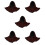 5Pcs Cowhide Welding Caps with Neck Drape Flame-Retardant Hood 10