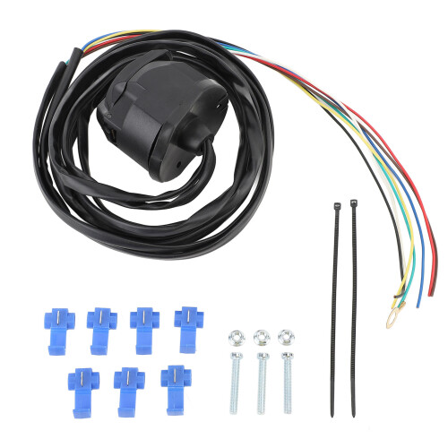 7 Pin Trailer Socket Wiring Kit 1.5m Cable for Commercial Vehicles 1