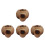4Pcs Recirculating Ceramic Tabletop Fountain Light Brown Garden Accent 4