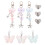 15Sets Plastic Metal Type C Dust Plug Charm with Butterfly for Phone 2