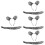 4Sets Comfortable Grey Plush Wolf Costume Ears and Tail for Kids 8