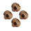 4Pcs Recirculating Ceramic Tabletop Fountain Light Brown Garden Accent 6