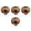 4Pcs Recirculating Ceramic Tabletop Fountain Light Brown Garden Accent 8