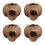 4Pcs Recirculating Ceramic Tabletop Fountain Light Brown Garden Accent 9
