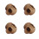 4Pcs Recirculating Ceramic Tabletop Fountain Light Brown Garden Accent 10