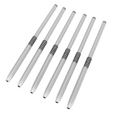 6Pcs Nail Liner Brushes Set Ultra Thin Silver