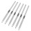 6Pcs Nail Liner Brushes Set Ultra Thin Silver 1