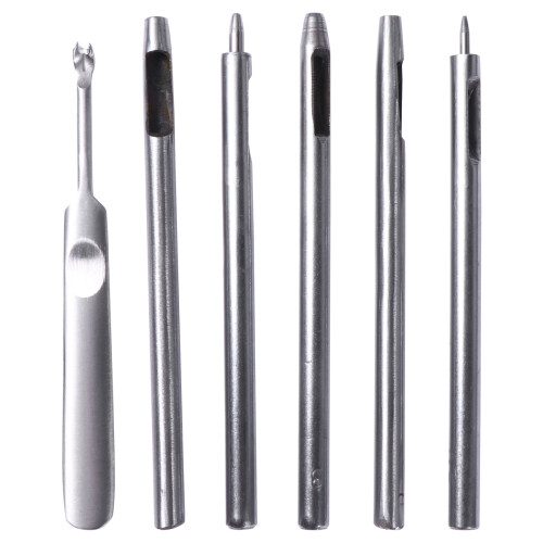 2Sets Durable Silver Belt Hollow Punch Set for and DIY Crafts 2