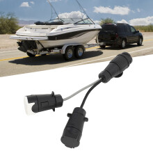 13 Pin to Twin 7 Pin Towing Socket Adapter for Cars & Trailers, 12V