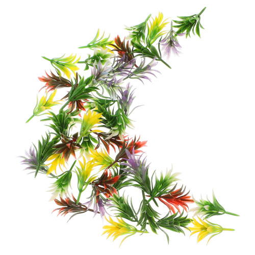 250Pcs Plastic Mini Plant Clusters Assorted Colors for Model Landscape 2