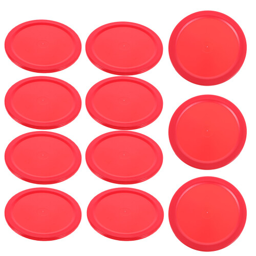 100Pcs Red Plastic Ice Hockey Pucks Durable Table Game Accessories 1