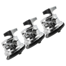 3Pièces Base Pieds De Batterie Zinc Argenté Support Stable Pour Scène