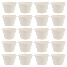 50Pièces Bols À Dessert En Pulpe Blancs Idéaux Pour Glace Et Yogourt