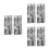 3Pairs Silver Stretch Sequin Arm Warmers for Performance and Cosplay 4