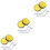 3Pcs Children's Universal Training Wheels Yellow Sturdy Auxiliary Set 4