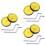 3Pcs Children's Universal Training Wheels Yellow Sturdy Auxiliary Set 5