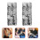 3Pairs Silver Stretch Sequin Arm Warmers for Performance and Cosplay 11