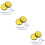 3Pcs Children's Universal Training Wheels Yellow Sturdy Auxiliary Set 8