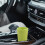 Green Car Ashtray Glow in Dark Portable Plastic Holder 6