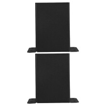 2Pièces Support Noir Pour Poteaux Bois, Base Ancrage Clôture