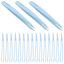 20Pièces Pinces Droites Plastique Bleu Ciel, Outils Beads Enfants