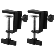 3 Pcs Metal Base Microphone Stand Table Mounting Clamp Holder Clip