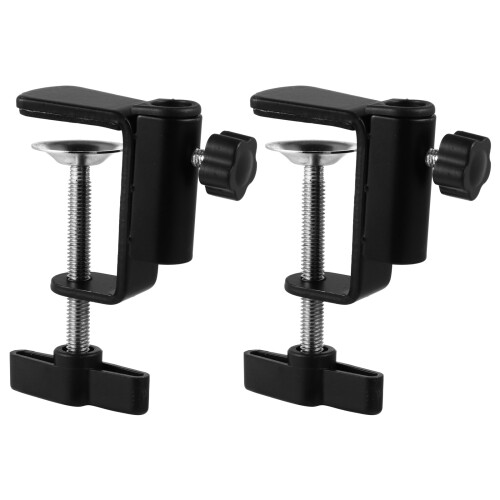 3 Pcs Metal Base Microphone Stand Table Mounting Clamp Holder Clip