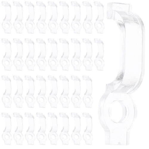 400Pcs LED Strip Light Clips Transparent Single Screw Mounting Holders