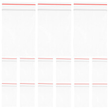 200Pcs Transparent Zipper Sealing Bags Durable Plastic Resealable Bags