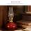 Red Ceramic Adjustable Windproof Oil Lamp Vintage Kerosene Lantern 9
