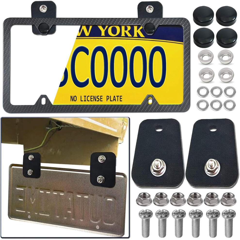 License Plate Holder Bracket For Trailer Truck Rv Boat Jet Black 908436184434