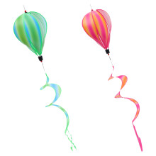 10Pcs PVC Hot Air Balloon Hanging Decor Assorted Color Garden Spinners