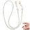5Pcs White Faux Pearl Bag Chain Strap Durable Bag Extender Replacement 1